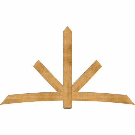 Ekena Millwork Alberta Rough Sawn Timber Gable Bracket, Western Red Cedar, 96"W x 56"H x 6"D x 6"F, 14/12 Pitch GBW096X56X0606ALB00RWR